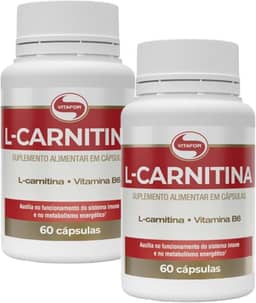 Kit 2 L-Carnitina + Vitamina B6 Vitafor 60 Cápsulas