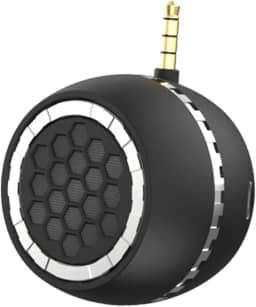 Orador de telefone celular alto 3,5 mm Aux Plug in Quality Sound amplificador Linha no alto -falante para o carro doméstico do smartphone, Preto