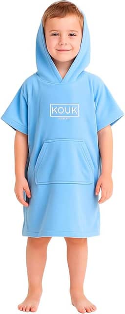 Roupão Seca Rápido para Crianças Praia Piscina Natação Tecido Leve Atoalhado Kouk Authentic