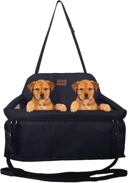 Cadeirinha Assento Dupla Para Viajar Com 2 Pets no Carro Cães Gatos Viagem Segura Confortável Até 30kg