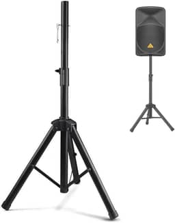 Suporte Tripé de Chão P/Caixa De Som Pedestal Com Regulagem Suporte Tripé Pedestal Para Caixa De Som Acústica Ibox Pedestal Para Caixa De Som,Aço, Altura Ajustável, Compacto