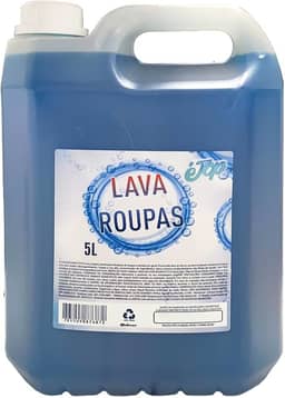 Lava Roupas Líquido 5L para Roupas Brancas e Coloridas Remove Manchas e Limpa Sujeiras Mais Difíceis, 5L