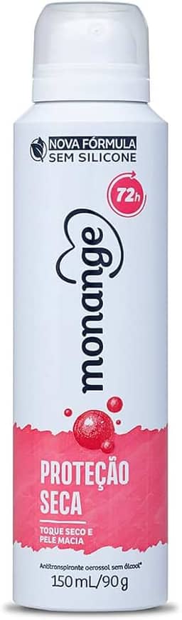 Monange Desodorante Aerossol Antitranspirante Feminino Proteção Seca 150Ml