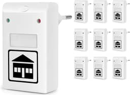 100-240V, 10Pcs, Repelente Ultrassonico, Repelente Eletrônico, Kit Repelente Eletrônico de Tomada, Insetos Ultrassônico, para Mosquitos, Ratos, Baratas, Ratos, Insetos, Aranha, Formiga, Moscas