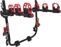 Suporte para bicicleta Transbike para 3 bicicletas Preto tira Vermelha Carros Sedan Hatch