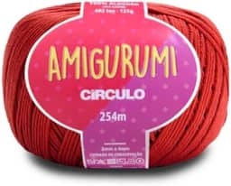 Linha de crochê Amigurumi Circulo 254m (vermelho)