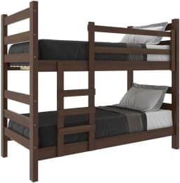 Beliche Madeira Maciça - vira 2 Camas - para Colchão 78/88 x 188cm Dubai Multimóveis Vcr4137 Imbuia