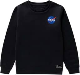Blusão Moletom Infantil Nasa Personalizado sem Capuz gola Redonda