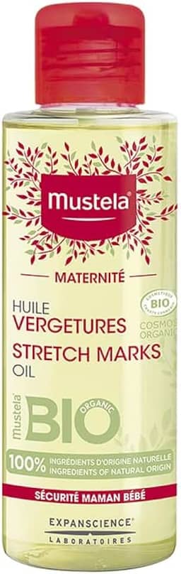 Mustela Maternité Óleo Estrias 105 Ml - Previne Estrias Com Ação Hidratante Aumenta A Elasticidade E Acalma A Sensação De Coceira -100% Natural - Gravidez E Pós-Parto