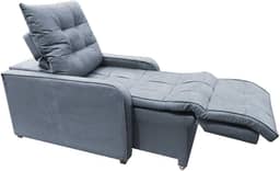 Poltrona Retratil e Reclinavel Com Rodape Regulavel Azera Grafitte