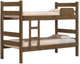 Beliche Solteiro J&A Móveis Prisma Plus c/ escada e proteção - Jequitibá