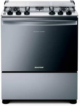 Fogão Brastemp 5 Bocas Cor Inox Com Botões Removíveis E Exclusivo Aro Protetor - BFS5NCR BIVOLT