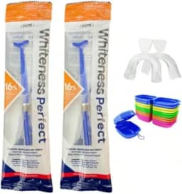 Kit de Clareamento Dental Profissional, Gel Clareador com Moldeira, Branqueamento Rápido e Seguro.
