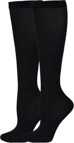 Meias de compressão para mulheres e homens, meias divertidas e coloridas, meias de atletismo até o joelho com o melhor suporte, graduadas, para viagem