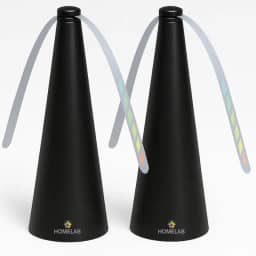 Kit com 2 Repelentes de Mesa Tipo Ventilador | Espanta Moscas e Mosquitos | Ideal para Refeições e Ambientes ao Ar Livre | Repelente Sem Cheiro, Seguro para Uso em Mesa, Piqueniques e Restaurantes