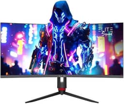 Monitor Gamer Hi Level Elite Curvo 34" ELED, 180Hz, 1ms, HDR, Freesync e G-sync, Preto - HL34R180C