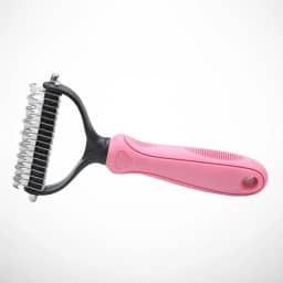 DESEMBOLADOR Escova Removedor de Pêlos para Cachorro Gato Pet Pente Tira Pelo Morto Duplo Grande (ROSA)