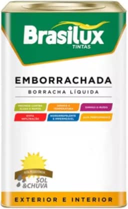 Tinta Emborrachada Brasilux 3,6L (Branco Gelo)
