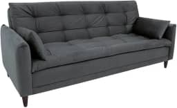 Sofá-Cama Casal 3 Lugares Sofia Suede Grafite