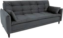 Sofá-Cama Casal 3 Lugares Sofia Suede Grafite