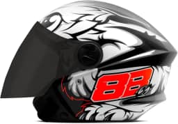 CAPACETE ABERTO PRO TORK NEW LIBERTY 3 GP 88 BRILHANTE PRETO TAM. 58 VIS. FUMÊ