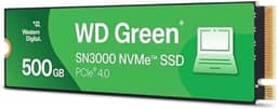 Western Digital SSD interno 500GB WD Green SN3000 NVMe - Unidade de estado sólido - PCIe Gen4, M.2 2280, até 5.000 MB/s - WDS500G4G0E