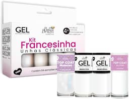 Kit Francesinha Unhas Clássicas 4 Esmaltes Bella Brazil