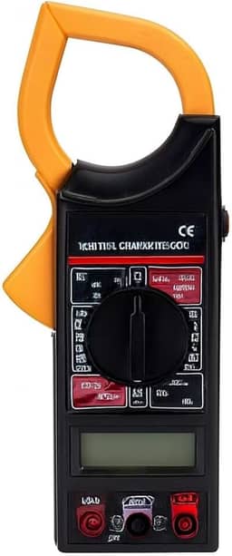 Alicate Amperímetro Digital Portátil 9V com Tela LCD, Medição AC/DC, Indicador de Bateria Fraca, Precisão para Eletricistas e Técnicos