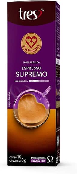 3 Corações Café Espresso Supremo TRES - 10 unidades