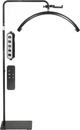 LumináRia Led Ring Light ExtensãO CíLios Lash Meia Lua 6500k Luminaria Estetica Mesa Spa Arco 3 Tons Ajustavel Sa