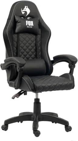 Cadeira Gamer Fox Vulpes Com Ajuste Reclinável Com Almofadas Até 110kg Preto