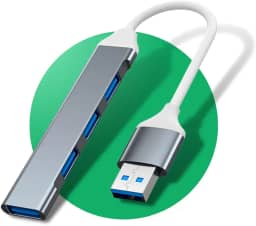 HUB USB 3.0 4 Portas Com 1 Porta Usb 3.0 Para Computador Celular Tablet Notebook 5 Gbps liga de alumínio - Premium