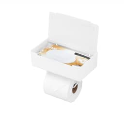 Porta Lenços e Papel Higiênico Arthi | Design Moderno e Funcional | Versátil | Gancho Integrado | Prático e Sofisticado | Fita 3M para Instalação | Espaço Otimizado | Acabamento Sustentável