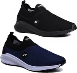 Kit 2 Pares Tênis Ortopédico Unissex Ascension | Estilo Meia, Sem Cadarço – Leve, Confortável, Calce Fácil | Para Caminhada, Academia e Uso Diário