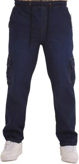 Calça Cargo Larga Masculina Skate Elástico Cintura