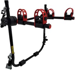 Suporte para bike Transbike 2 bicicletas POP Preto tira Vermelha Sedan Hatch MTB Speed