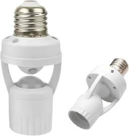 Fotocélula Soquete Sensor de Movimento para Lâmpada Soquete E27 Controle Automático de Iluminação Economia de Energia Ideal para Áreas Externas Garagem Corredores (1PCS)
