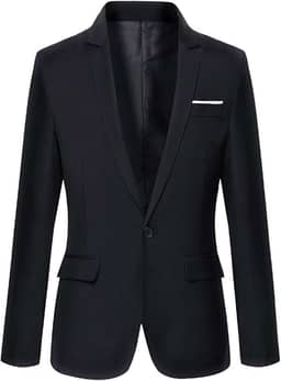 Jaquetas De Terno Masculino Slim Fit Blazer Blazer Business Casual One Button Blazers De Manga