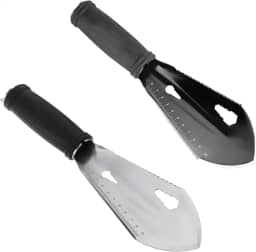 Pá Multifuncional de Aço Inox, Kit com 2 Peças para Camping e Jardinagem
