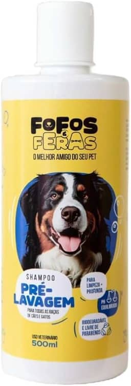 Shampoo Pré Lavagem 500ml - Todas as Raças Cães e Gatos - Limpeza Profunda