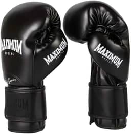 Luva de Boxe e Muay Thai Profissional Black Maximum, Série Pro 14oz