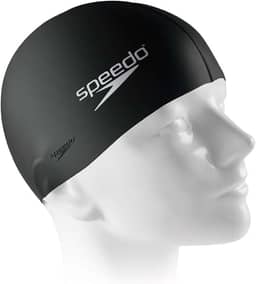 Touca de Natação, Speedo, Flat Cap, Silicone Resistente com Encaixe Confortável,Tamanho Único