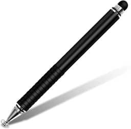Caneta Stylus Caneta Universal Touch Screen Caneta Capacitância de Cabeça Dupla Caneta Capacitiva Durável Portátil para Telefone/Tablet Preto