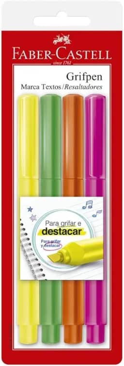 Caneta, Faber-Castell, MT/ESZF, Multicor, pacote de 4