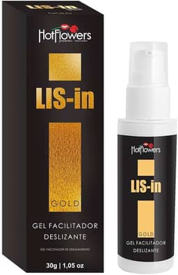 Gel Anal Facilitador Lis-in Gold Gel Anestésico Anal Dessensibilizante 30g Hot Flowers