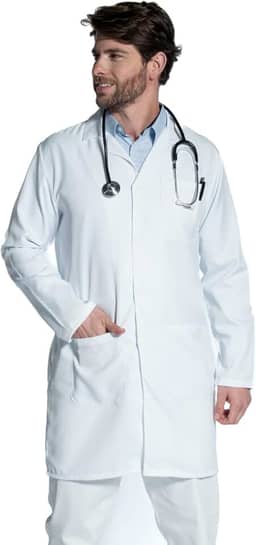 Jaleco Hospitalar Masculino Oxford Manga Longa