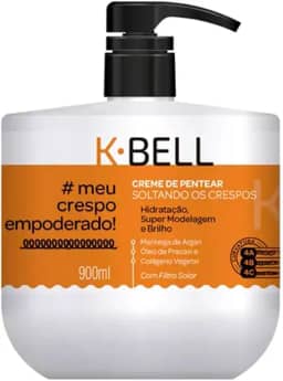 K-BELL Creme de Pentear Meu Crespo Empoderado 900ml – Nutrição Intensa, Definição Profunda e Controle para Cabelos Crespos Tipo 4