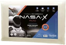 Travesseiro Nasa-X Alto, Duoflex, 100% Algodão, Bege, Para Fronha 50Cmx70Cm