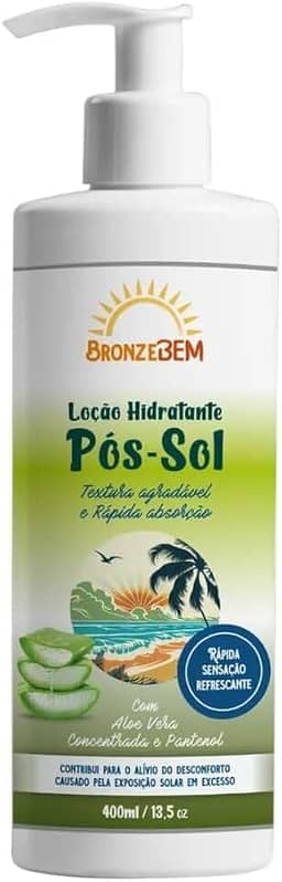 Hidratante Pós Sol Bronzebem 400g - Proporciona hidratação, maciez e alívio para a vermelhidão e irritação