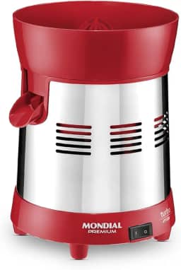 MONDIAL Extrator Turbo Premium, Vermelho/Inox, 250W, Bivolt - E-24